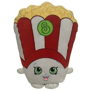 Shopkins Poppy Corn Popcorn Bucket Plush Stuffed Toy White Red Fun Play 17"